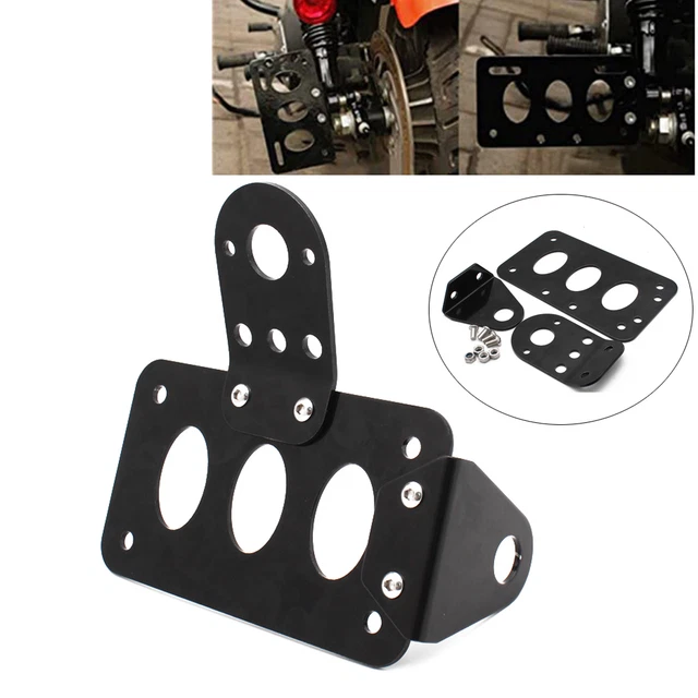 MOTORCYCLE BLACK SIDE Mount License Plate Bracket Holder For Harley