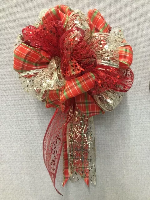 Band & Schleife Weihnachtsbaum Topper Geschenk Wickel Dekoration Kranz Girlanden Stolz Lg