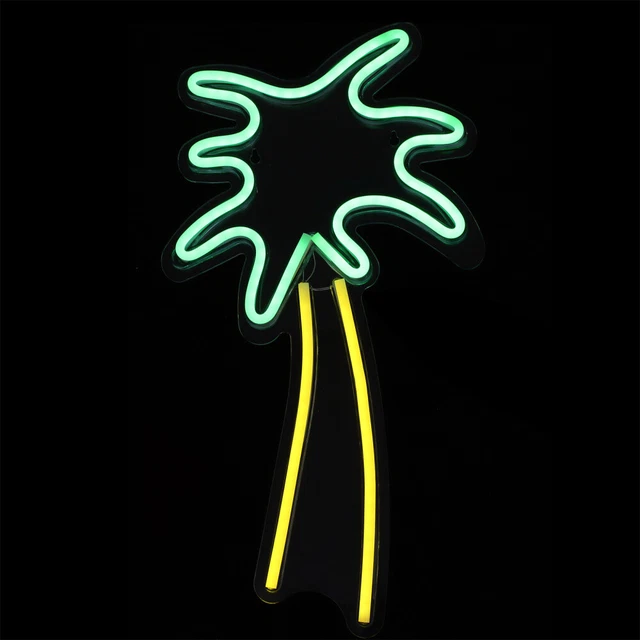 40" Palm Tree Neon LED Rope Light – Indoor/Outdoor Party Decor With Timer, ETL Certified, 6m Length For Garden, Patio & Events