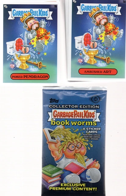 2022 Series 1 Garbage Pail Kids Bookworms 200 Card Complete Base Set + Wrapper