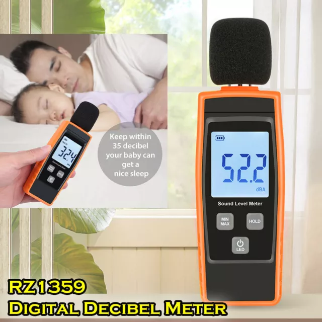 Digital Sound Level Meter Noise Decibel 30-130dB Measure Reader Pressure Tester