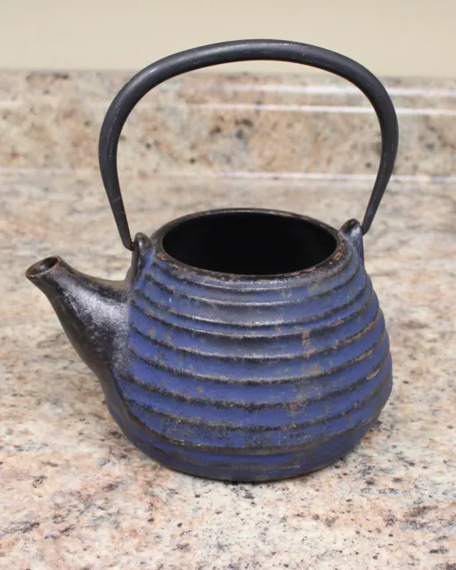 Signed Japanese Tetsubin Cast Iron Teapot - No Lid