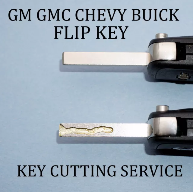 Gm Gmc Chevy Buick Flip Key Keyless Remote Transmitter Key Cutting Service