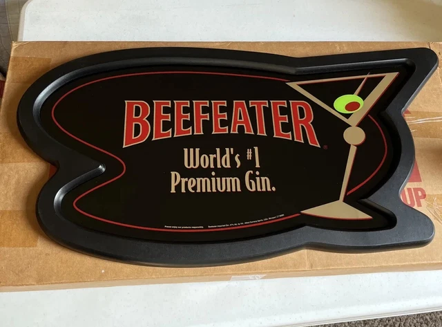 NEW Vtg BEEFEATER Gin MARTINI Bar Mirror Allied Domecq USA Original Excellent!!