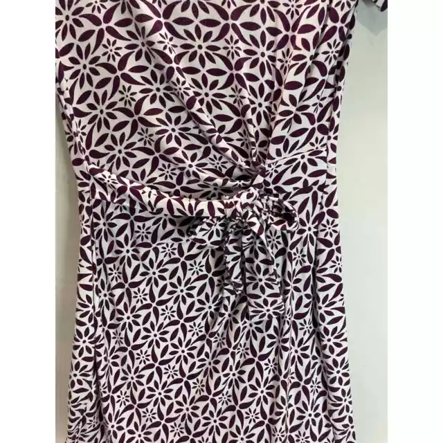 Diane Von Furstenberg Zoe Faux Wrap Dress Moroccan Floral Elderberry Size 2 DVF 2