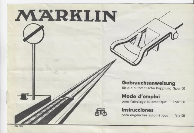 MÄRKLIN Automatische Kupplung Spur 00 von 1939 - Gebrauchsanweisung