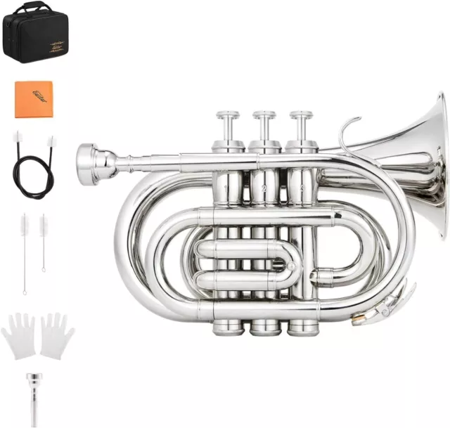 Eastar Pocket Trumpet Bb Mini Trumpet STUDENT / INTERMEDIATE / PRO SCHOOL BAND