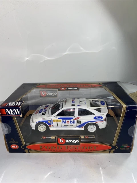 Miniature Voiture Rallye Ford Escort RS Cosworth - Burago 1/43 - N7438 - Métal