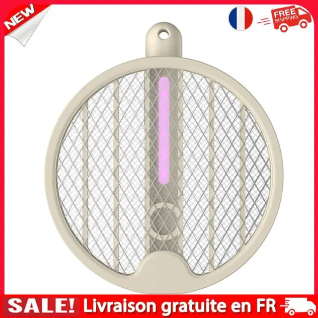 Mosquito Swatter Killer UV Night Light Foldable Flies Insect Trap (Beige)