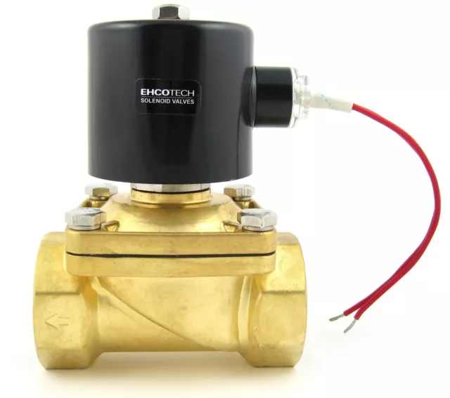 1-1/4" NPT NC 24-Volt AC Electric Solenoid Valve Brass/FKM 24VAC 1.25 2