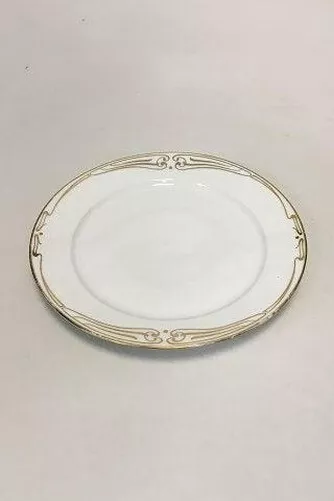Royal Copenhagen Coquilles No 117 Art Nouveau avec Or Décoration Déjeuner Plate