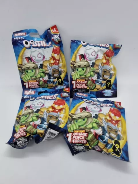 OOSHIES Marvel Series 4 - Lot Of 4 New & Sealed Blind Bags