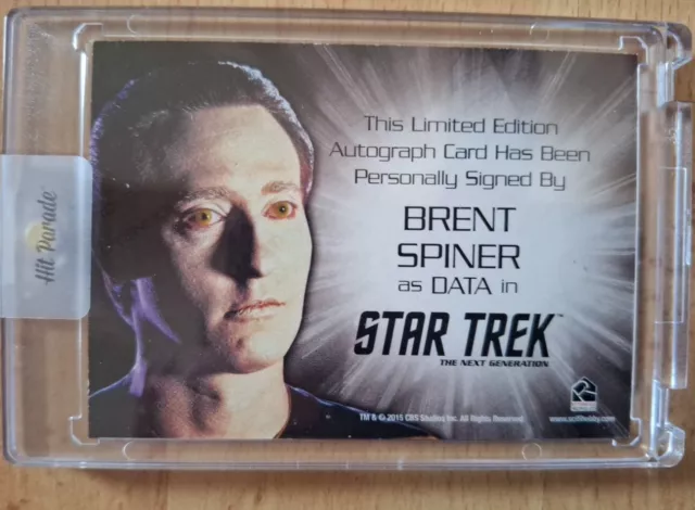 Star Trek TNG Limited Edition Autograph Card Brent Spiner 2