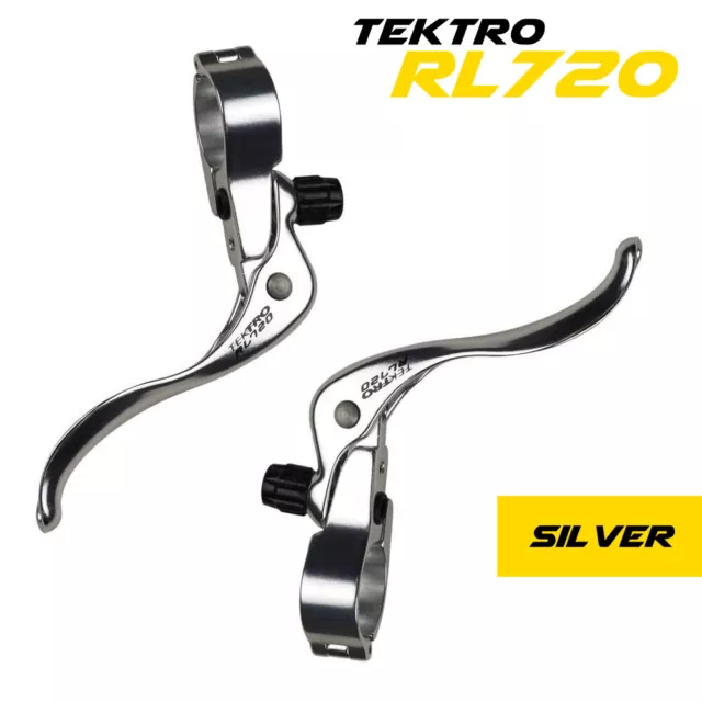 Tektro RL720 in Line Brake Levers Set Inline Brake Lever L+R ,24 mm, silver