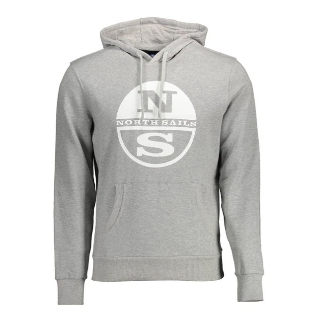 NORTH SAILS Felpa Uomo Con Cappuccio Tascone Centrale e Maxi Logo Frontale