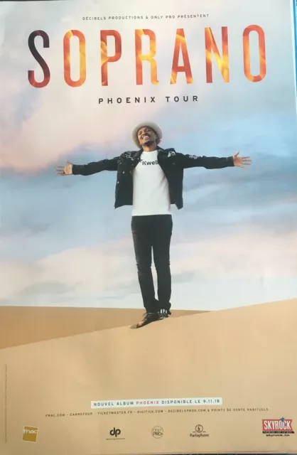 Soprano - Phoenix Tour - 40x60cm - AFFICHE Envoi roulé