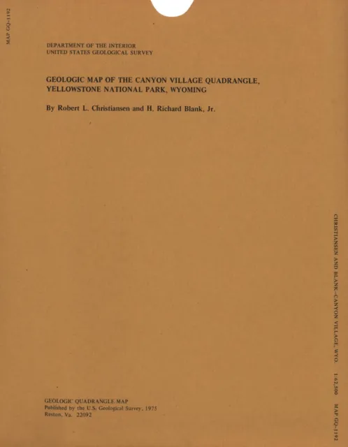 USGS Geologic Map: Canyon Village Quadrangle, Wyoming