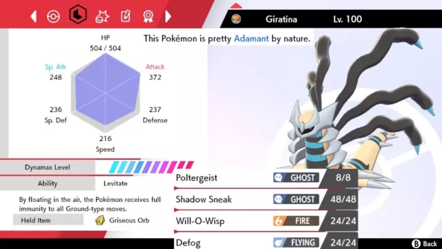 ✨ULTRA SHINY GIRATINA ✨ 6IV Legendary Event Pokemon SWORD and SHIELD  +MasterBall