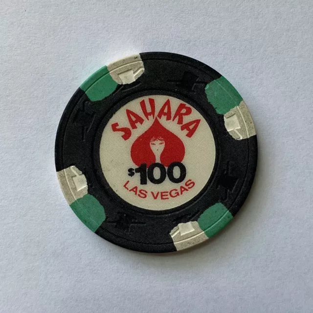 Sahara Hotel & Casino $100 Genie Casino Chip Las Vegas Nevada Vintage