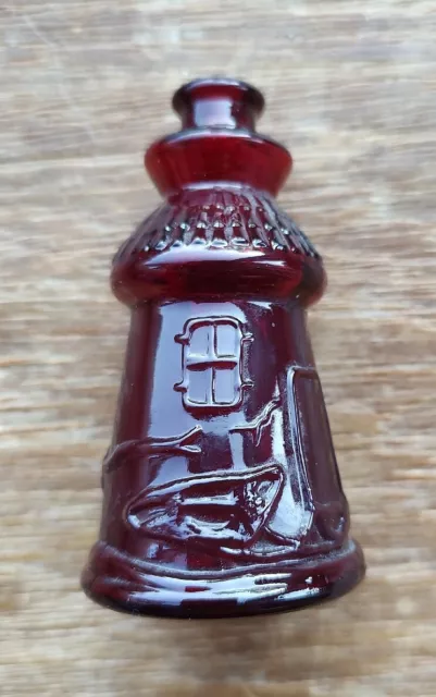 Cape May Bitters Red Glass Lighthouse Bottle by WHEATON Cape May Bitters Red Glass Lighthouse Bottle by WHEATON