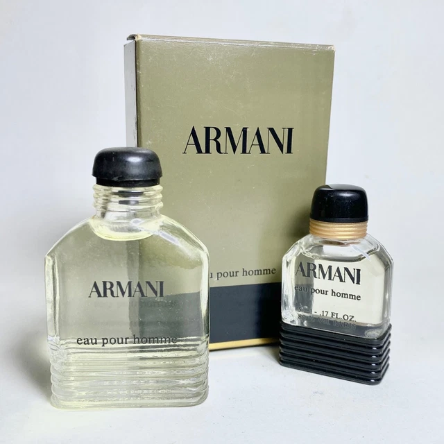 2 MINI EAU POUR HOMME ARMANI eau de toilette EDT 10ml +5ml with