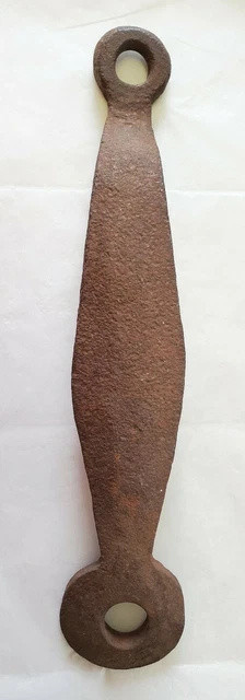 Antique Primitive Hand Forged Iron Door Handle Pull 13 Inch
