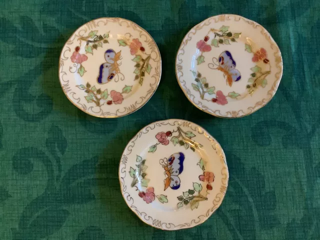 Zsolnay Trinket Dishes x 3 Handpainted As New/Unused & Perfect