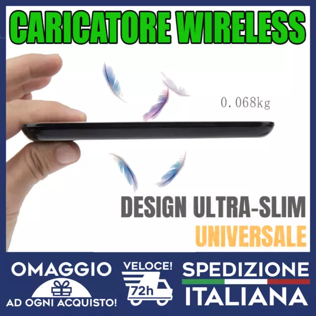 Caricatore wireless tappetino per AUTO wifi per iphone samsung HUAWEI 🇮🇹