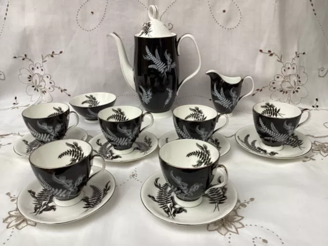 Vintage Royal Albert Night & Day Coffee Set     15 Pieces