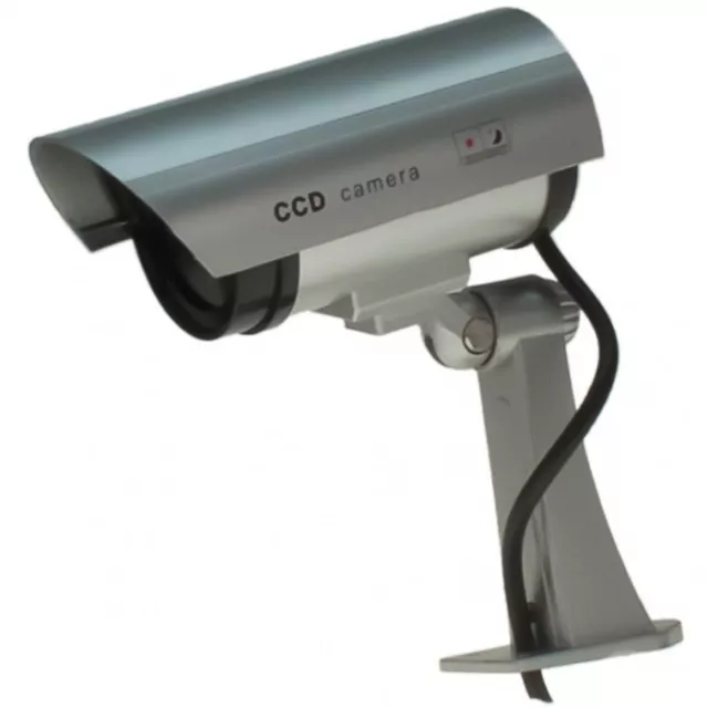 Kameraatrappe CCD Überwachungskamera Dummy Kameradummy Kamera-Attrappe mit LED