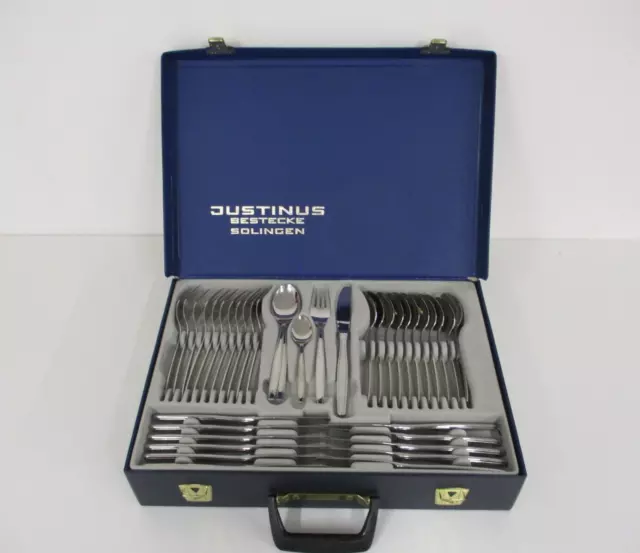 Vintage Justinus Bestecke Solingen 72 Piece stainless steel Cutlery Set VGC  #E2