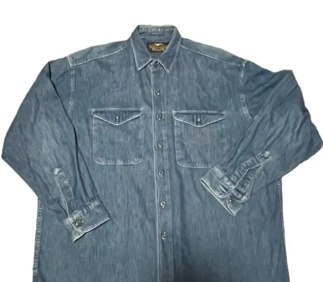 Harley-Davidson long sleeve blue jean shirt jacket Large FXR XL/XXL