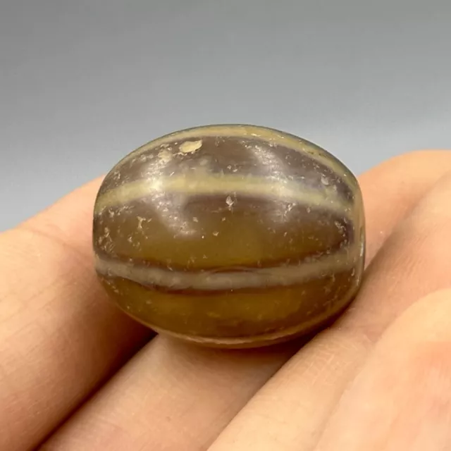 Beautiful Ancient Roman Old Agate Pumkin Style Bead - 2000+ Years Old