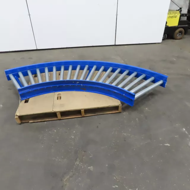 26" Wide 23" BF Gravity Roller Curved Box Conveyor 90°