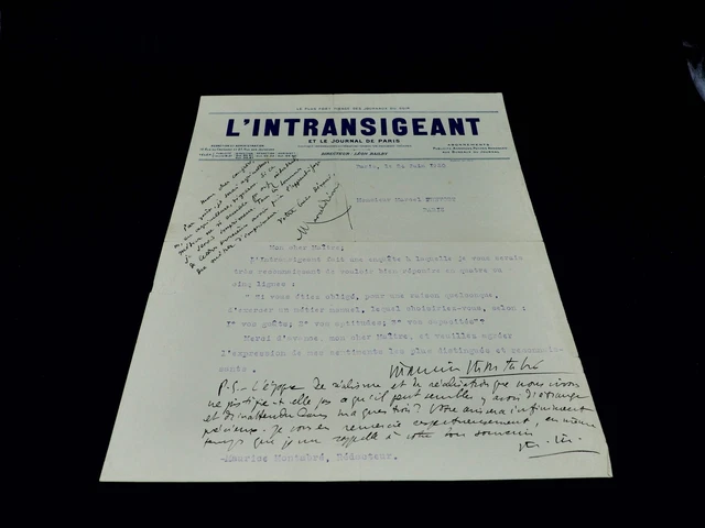 Ecrivains - LETTRE AUTOGRAPHE MARCEL PROVENCE ELEVE DE MISTRAL 1932