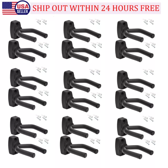 2PC/4PC/6PC/10PC Guitar Hanger Hook Holder Wall Mount Display Acoustic Electric