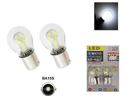 Blister de 2 Ampoules à LED 18 SMD BA15S (P21W) 24V Blanc 180° Épingles Opposées