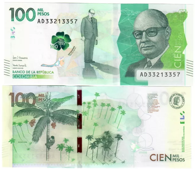 Colombia 100000 Pesos 2020 (2021) UNC