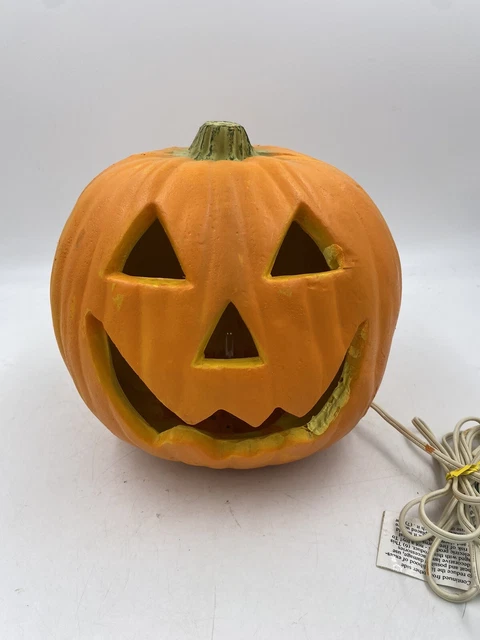 GEMMY INDUSTRIES LIGHT Up Foam Jack O Lantern Carved Pumpkin Face £17. ...
