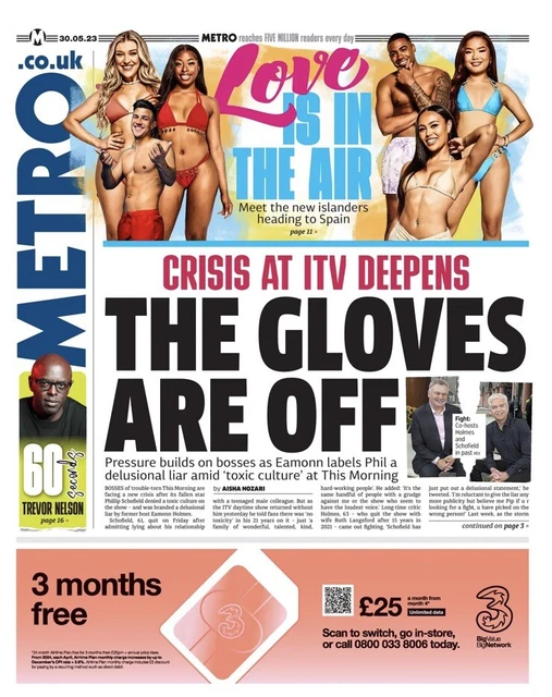 Schofield ITV Succession Final Love Island L Hamilton F1 Luton FC UK News 30.5 Schofield ITV Succession Final Love Island L Hamilton F1 Luton FC UK News 30.5