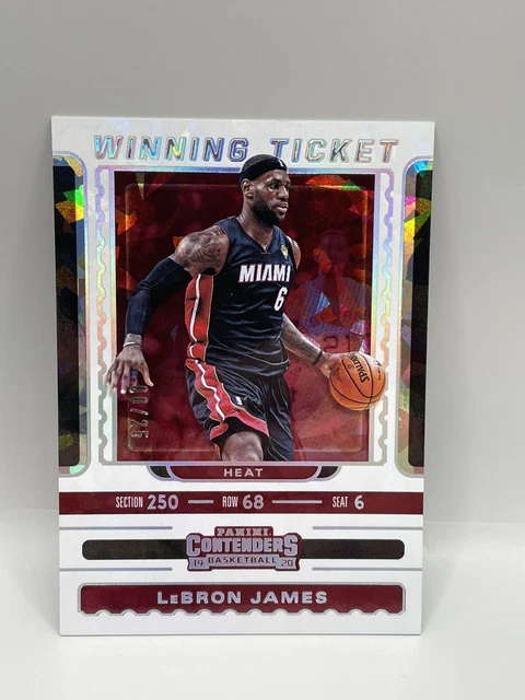 2019-20 Panini Contenders Winning Ticket Cracked Ice LeBron James /23