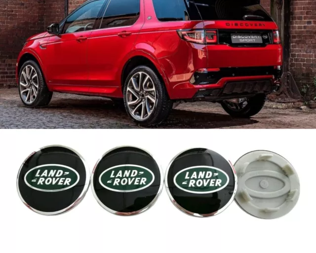 set 4 Tappi Coprimozzo per Land Rover Range evoque sport freelander discovery SE