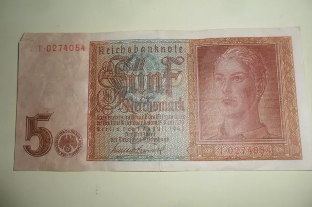 Allemagne - Germany - Deutschland - Billet de 5 Reichsmark 1942