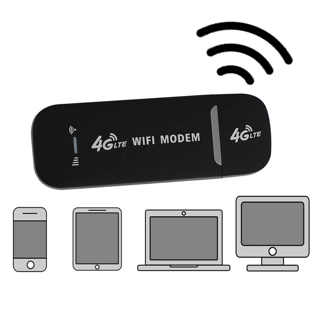 Unlocked 4G LTE Modem Wireless Router USB Dongle Mobile Broadband WIFI Black AUS