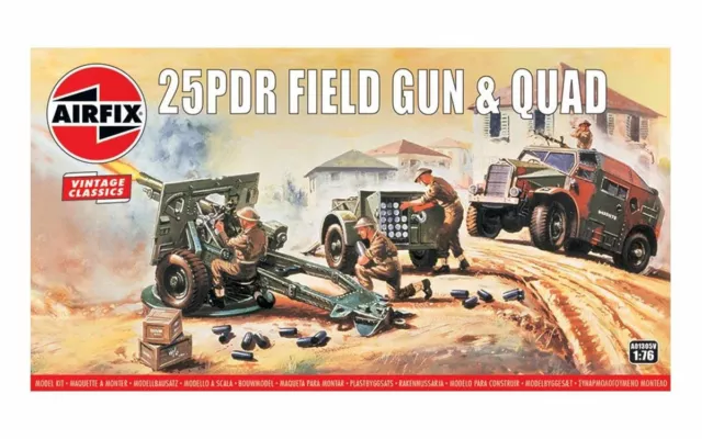 Airfix 01305V 25PDR Field Gun & Quad Vintage Classics