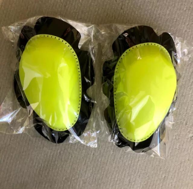 Coppia Saponette Tuta Moto Pista Racing Giallo Fluo Per Tuta Alpinestars