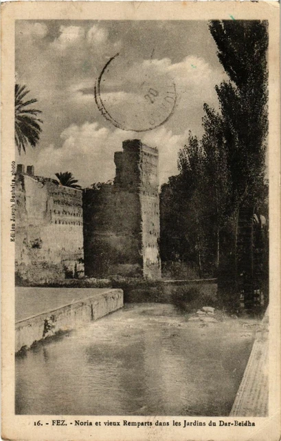 CPA AK MAROC FEZ - Noria et vieux Remparts dans les Jardins (219769)