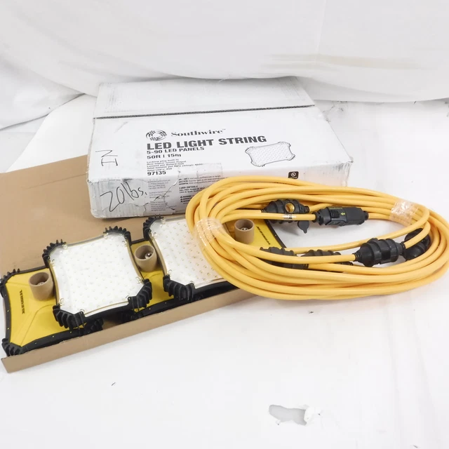 50' Southwire LED Light String with 5 90 LED Panels Total LED's 450 Lumens 4500
