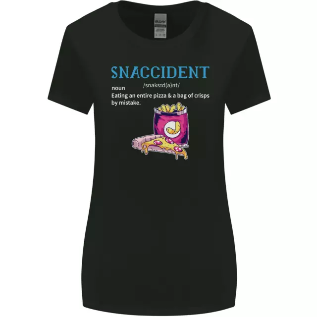 Snaccident Funny Food Pizza Diet Gym Fat Womens Wider Cut T-Shirt