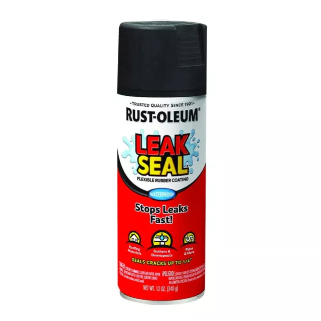 Rustoleum Leak Seal BLACK SPRAY Flexible Rubber Coating Sealer Stops Rust